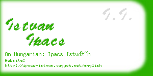 istvan ipacs business card